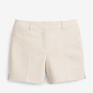 White House Black Market Khaki Cotton Stretch 5” Shorts Size 12
